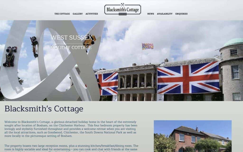 Chichester Holiday Home Web Design